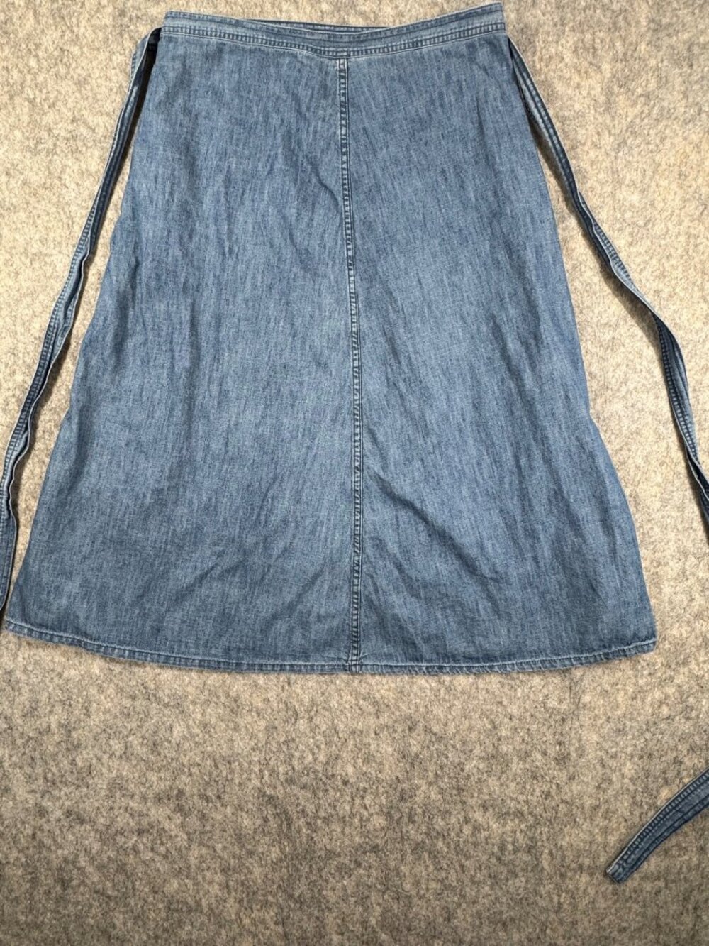 Gap 1969 Denim Wrap Skirt Sz XL Knee Length Pockets - Picture 2 of 12